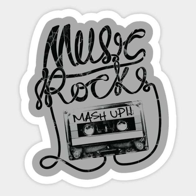 Music Rocks Sticker by _EffinSweet_